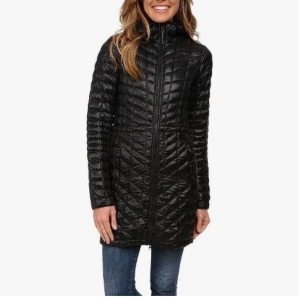 The North Face Women’s Jacket Thermoball Parka Light Hooded Insulated Black XS